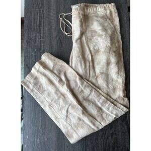VTG Y2K London Jean Victoria's Secret Linen Blend Wide Leg Pants Size 10 Beige
